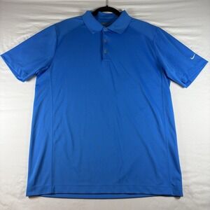 Nike Golf Tour Performance Dri-Fit Mens Polo Shirt Large Blue